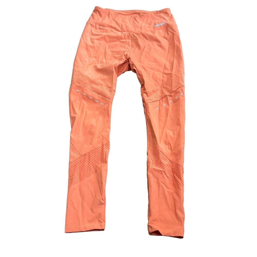 Gymshark Womens Flawless knit seamless Leggings Orange Size S